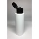 100ml White Cylinder Bottle with Black Flip Top Cap